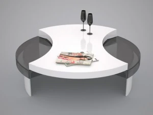 coffee table black and white 3D Model