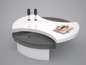 coffee table black and white Modèle 3D