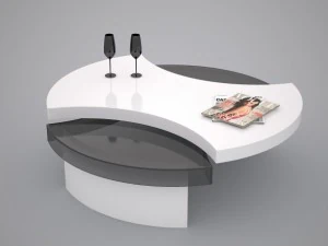 coffee table black and white 3D Model