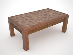 coffee table abcd Model 3D