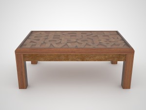 coffee table abcd 3D Model