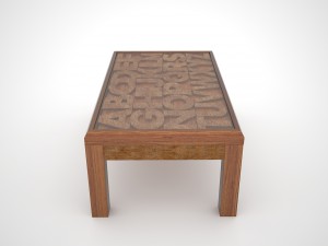 coffee table abcd 3D Model