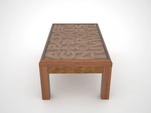 coffee table abcd 3D Model
