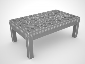 coffee table abcd 3D Model