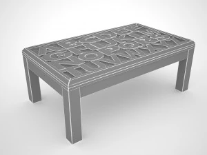 coffee table abcd 3D Model
