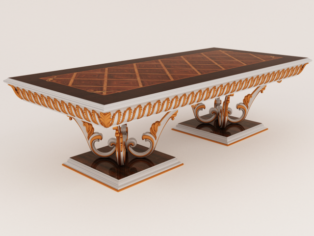dinner table bruno zampa ginevra italy 3Dモデル .c4d .max .obj .3ds .fbx .stl .blend