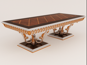 dinner table bruno zampa ginevra italy 3D Model