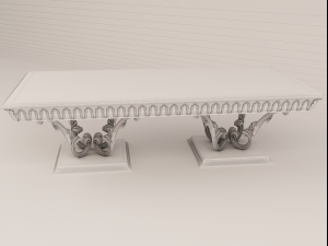 dinner table bruno zampa ginevra italy 3Dモデル