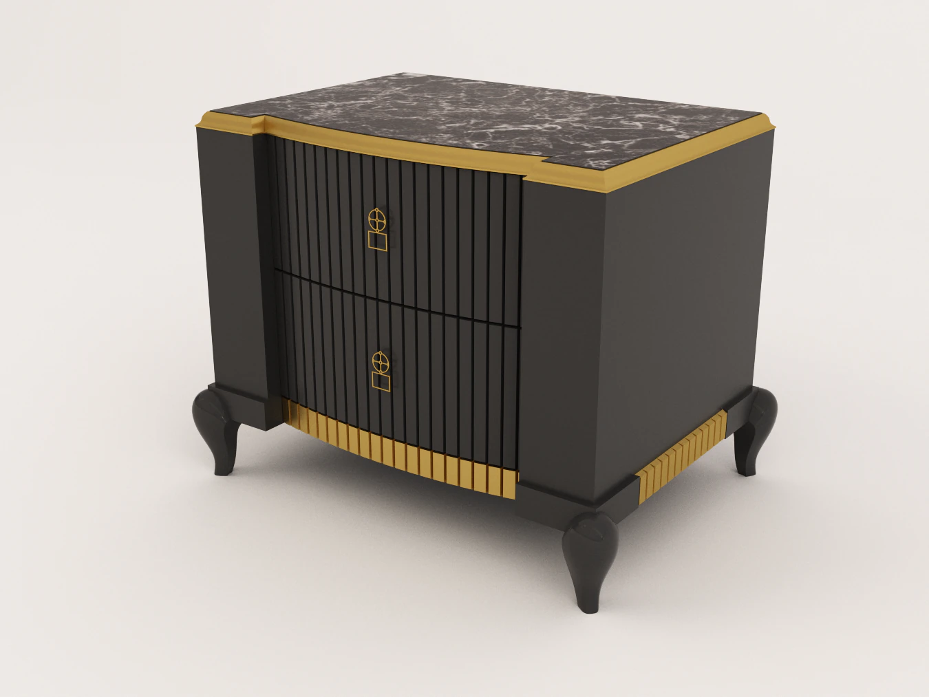 nightstand bruno zampa 3D Model .c4d .max .obj .3ds .fbx .stl .blend
