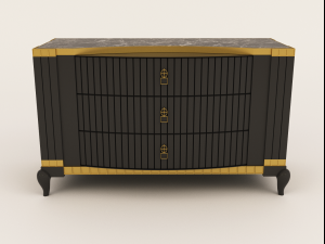chest of drawers bruno zampa Model 3D