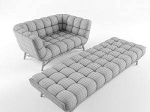 roche bobois profile armchair lounge 3D 모델