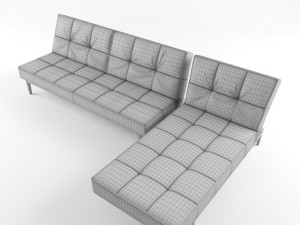 issuu splitback sofa 3D Model