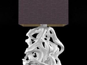 astor place pair of white driftwood table lamps Modelo 3D