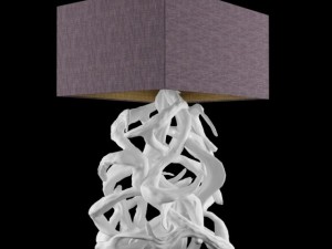 astor place pair of white driftwood table lamps 3D 모델