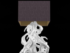 astor place pair of white driftwood table lamps 3D 모델