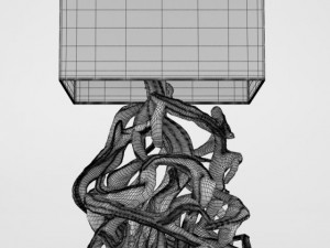 astor place pair of white driftwood table lamps 3D 모델