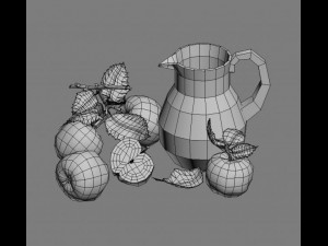 still life with apples 3D Model