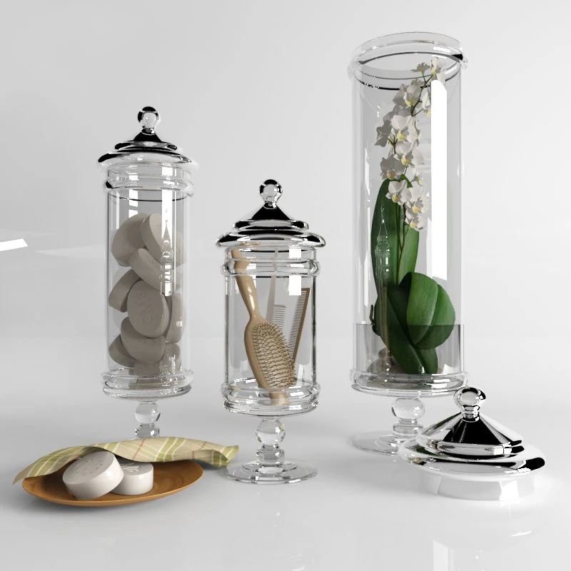 decorative bathroom set 3D Model .c4d .max .obj .3ds .fbx .stl .blend 