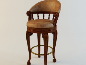 maitland smith bar chair dark antique Modelo 3D