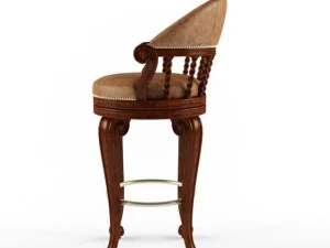 maitland smith bar chair dark antique 3D Model