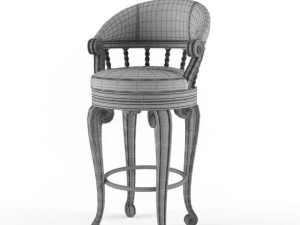 maitland smith bar chair dark antique 3D Model