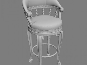 maitland smith bar chair dark antique 3D Модель