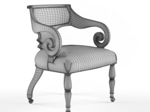 century furniture chair 3D मॉडल