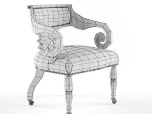 century furniture chair 3D मॉडल