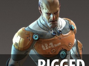 scifi male  rigged 3D Модель