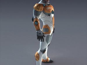 scifi male  rigged Model 3D