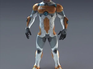 scifi male  rigged 3D Model