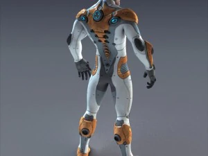 scifi male  rigged 3D Model