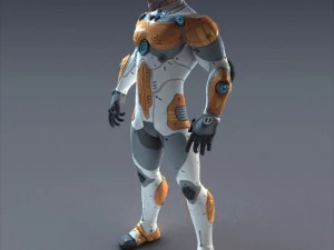 scifi male  rigged 3D Model