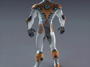 scifi male  rigged 3D Model