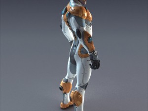 scifi male  rigged Model 3D