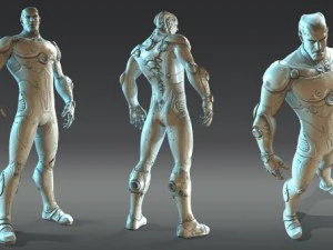 scifi male  rigged 3D Model
