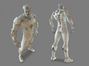 scifi male  rigged Model 3D