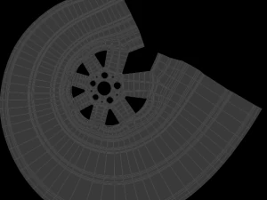 mercedes benz 7 spoke 18 inch rim 3D Model