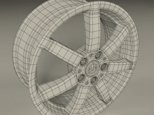 mercedes benz 7 spoke 18 inch rim 3D Model