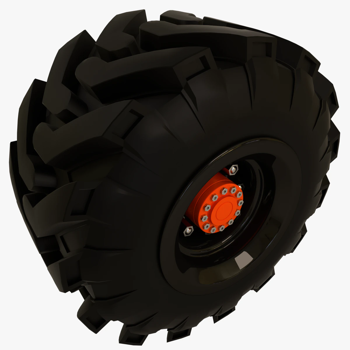 tractor and offroad truck tire 3D Model .c4d .max .obj .3ds .fbx .stl .blend