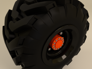 tractor and offroad truck tire 3D Model