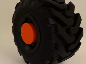 tractor and offroad truck tire 3D Model