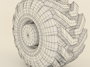 tractor and offroad truck tire 3D Model
