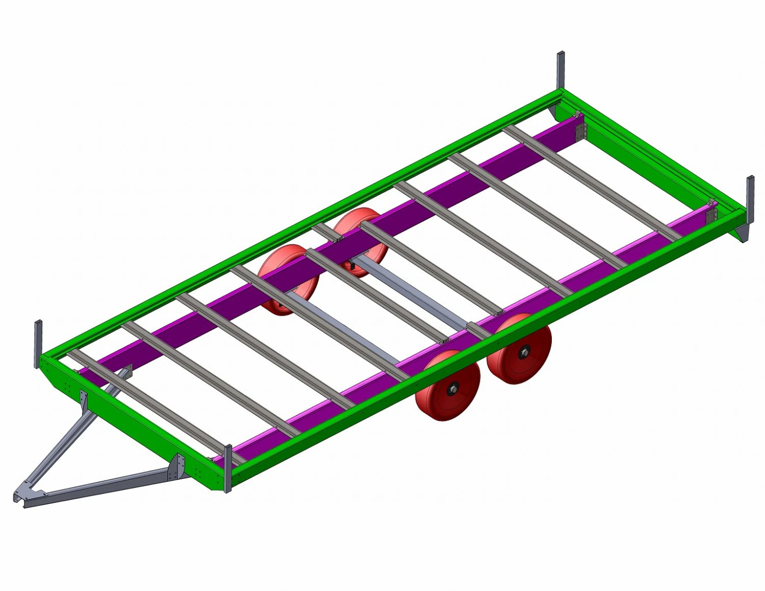 6 x 24 mt trailer for car ready for production 3D Model .c4d .max .obj .3ds .fbx .stl .blend 