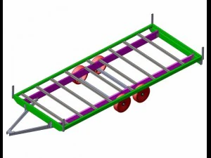 Прицеп 6 х 24 м для автомобиля, готовый к производству 3D Модель