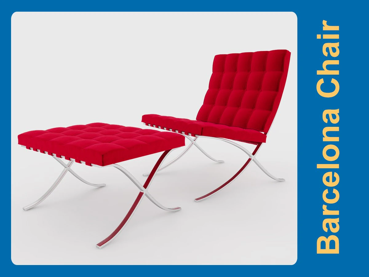 barcelona chair 3D Model .c4d .max .obj .3ds .fbx .stl .blend
