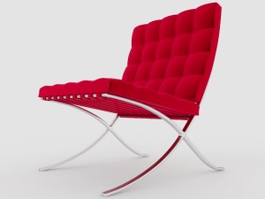 barcelona chair 3D 模型