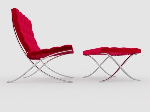 barcelona chair 3D 模型