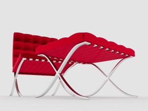 barcelona chair 3D 模型