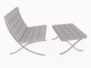 barcelona chair 3D 模型
